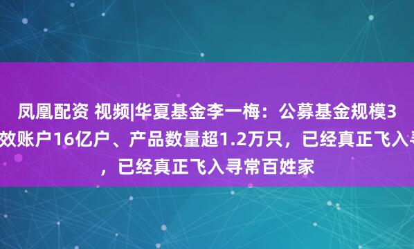 凤凰配资 视频|华夏基金李一梅：公募基金规模33万亿、有效账户16亿户、产品数量超1.2万只，已经真正飞入寻常百姓家